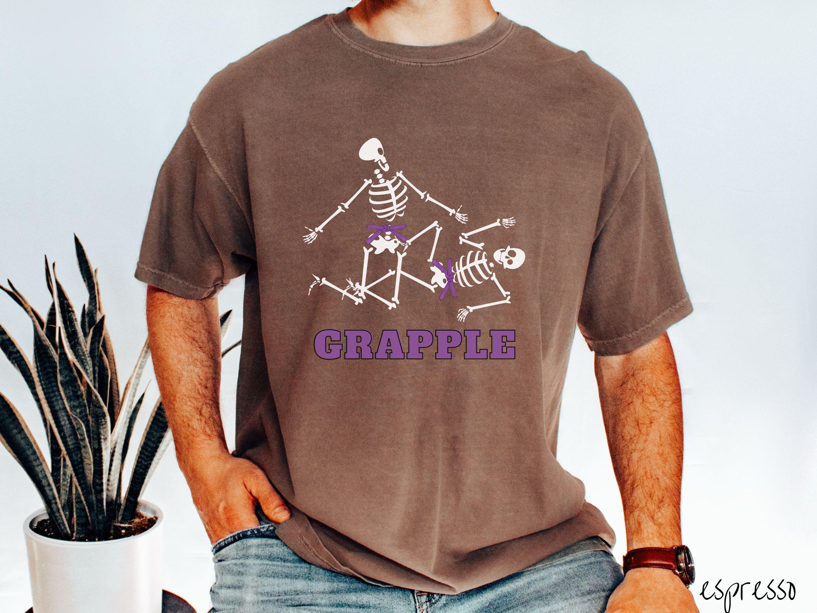 Purple Belt Skeleton Brazilian Jiu Jitsu Shirt, Gift for BJJ and MMA Lovers!