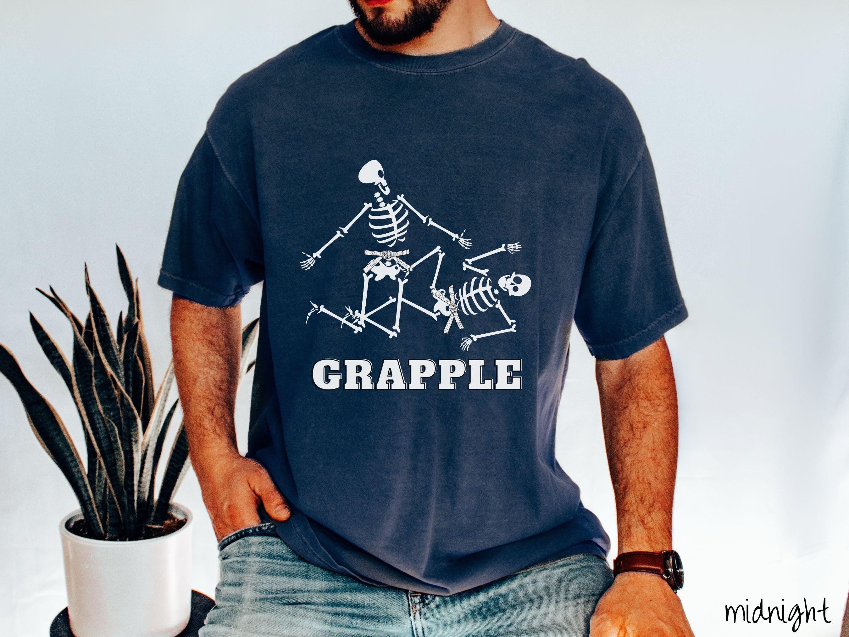 White Belt Skeleton Brazilian Jiu Jitsu Shirt, Gift for BJJ and MMA Lovers!