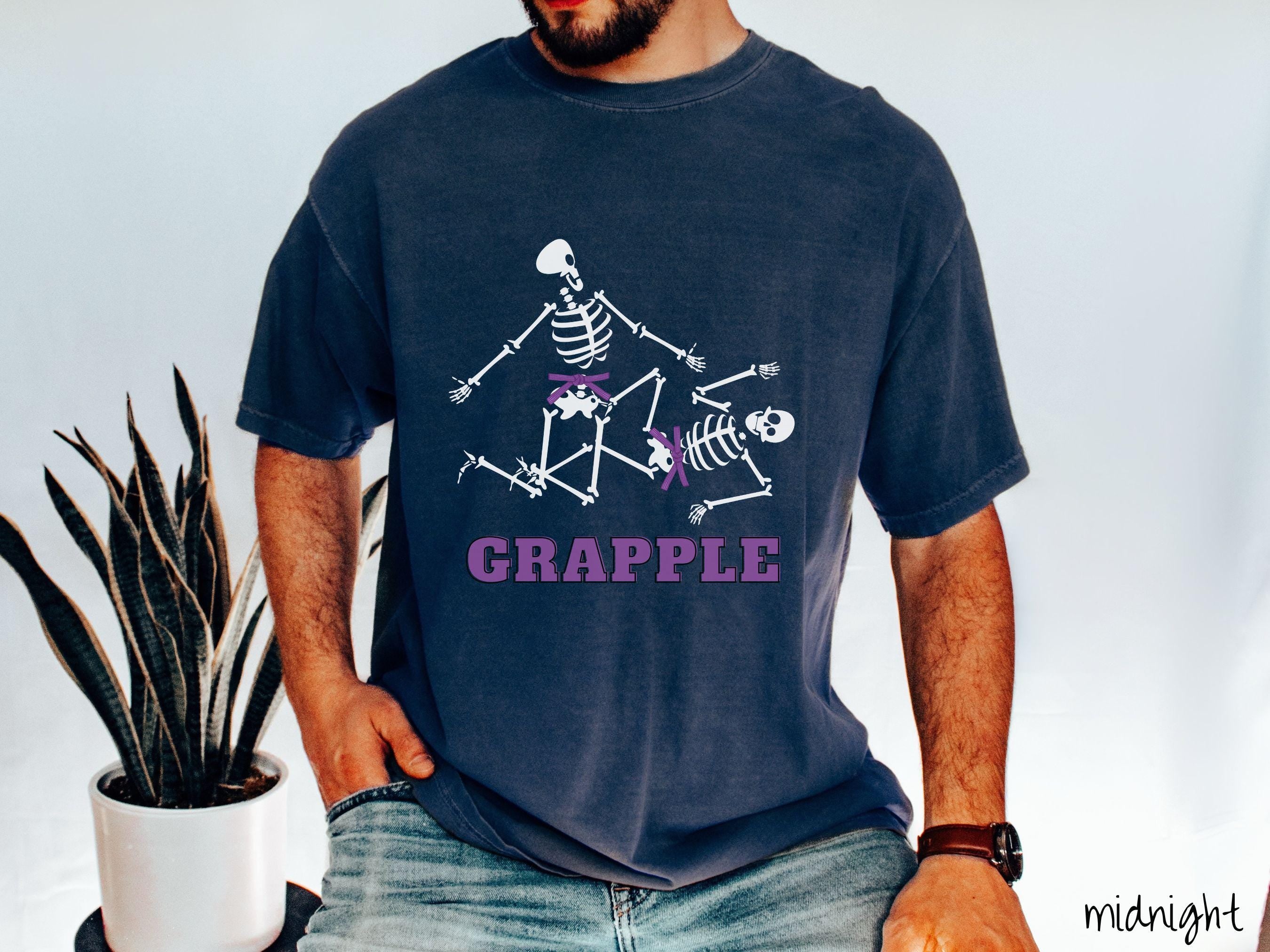 Purple Belt Skeleton Brazilian Jiu Jitsu Shirt, Gift for BJJ and MMA Lovers!