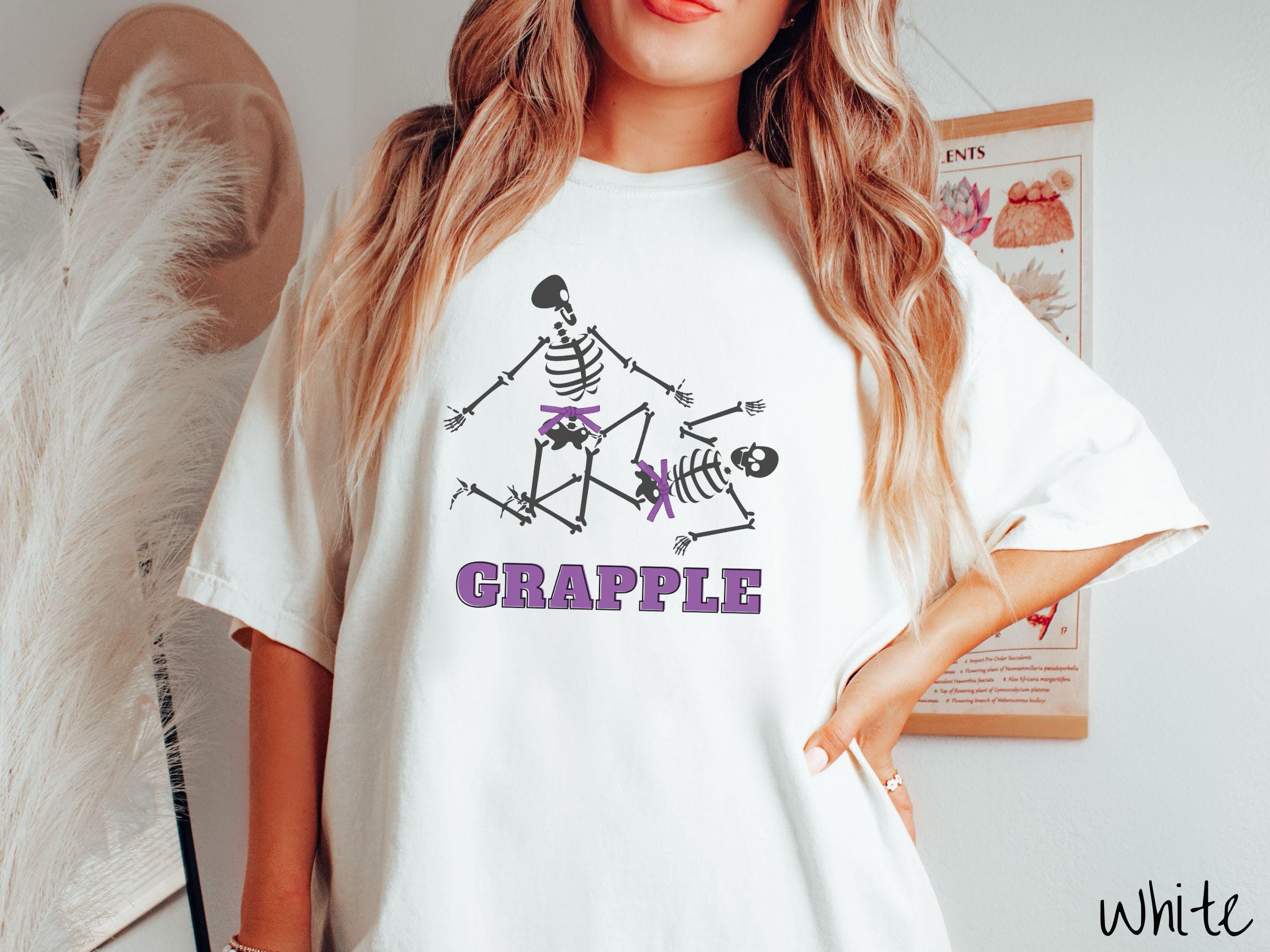 Purple Belt Skeleton Brazilian Jiu Jitsu Shirt, Gift for BJJ and MMA Lovers!