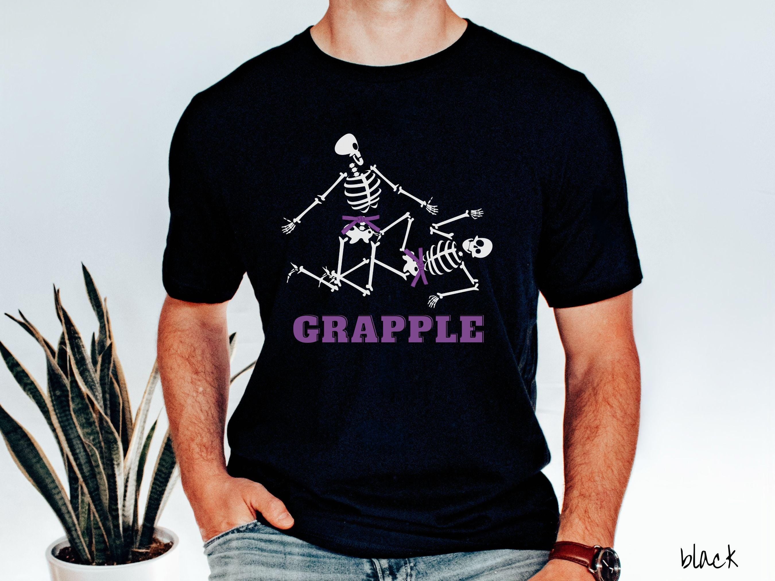 Purple Belt Skeleton Brazilian Jiu Jitsu Shirt, Gift for BJJ and MMA Lovers!
