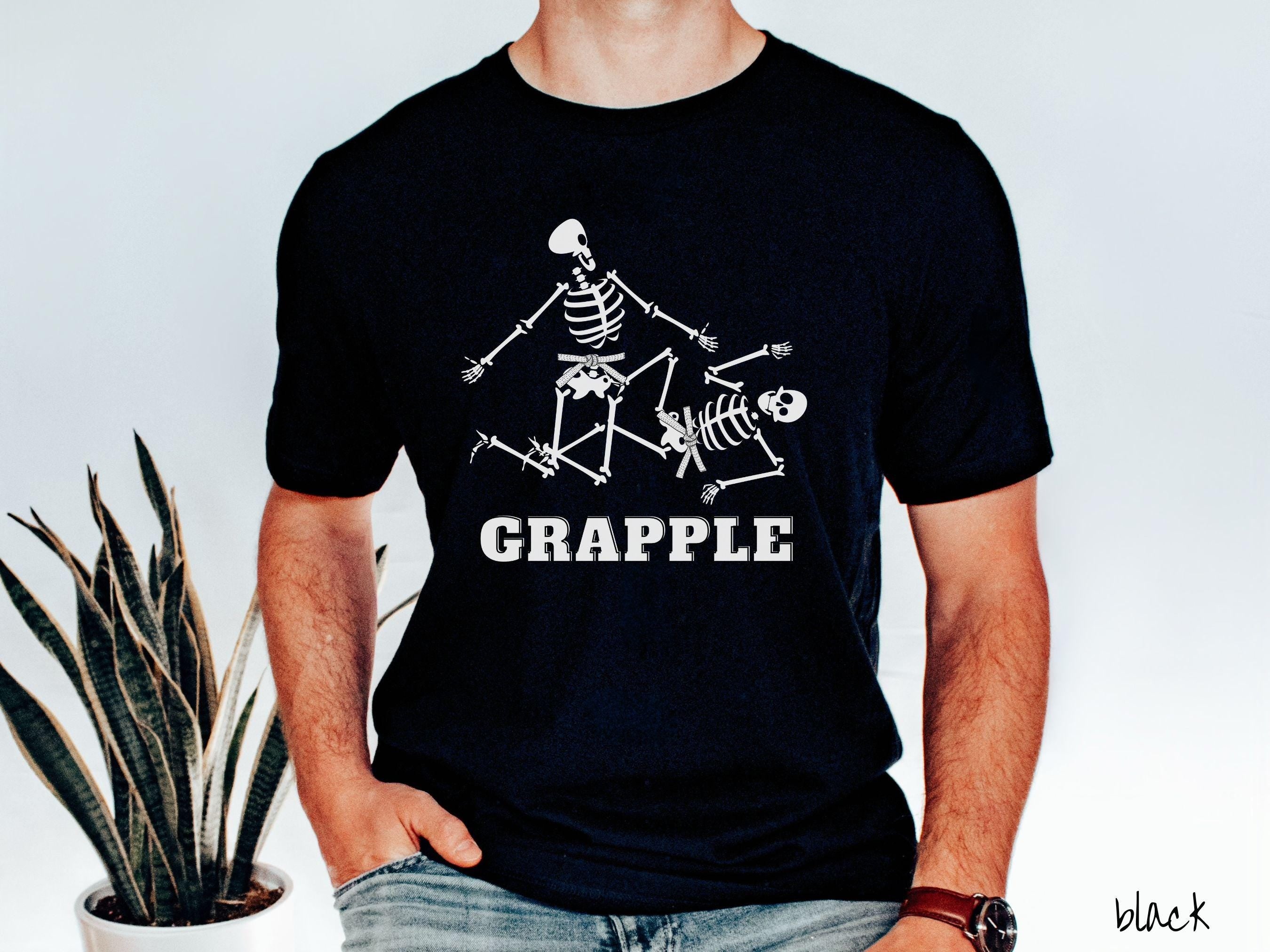 White Belt Skeleton Brazilian Jiu Jitsu Shirt, Gift for BJJ and MMA Lovers!