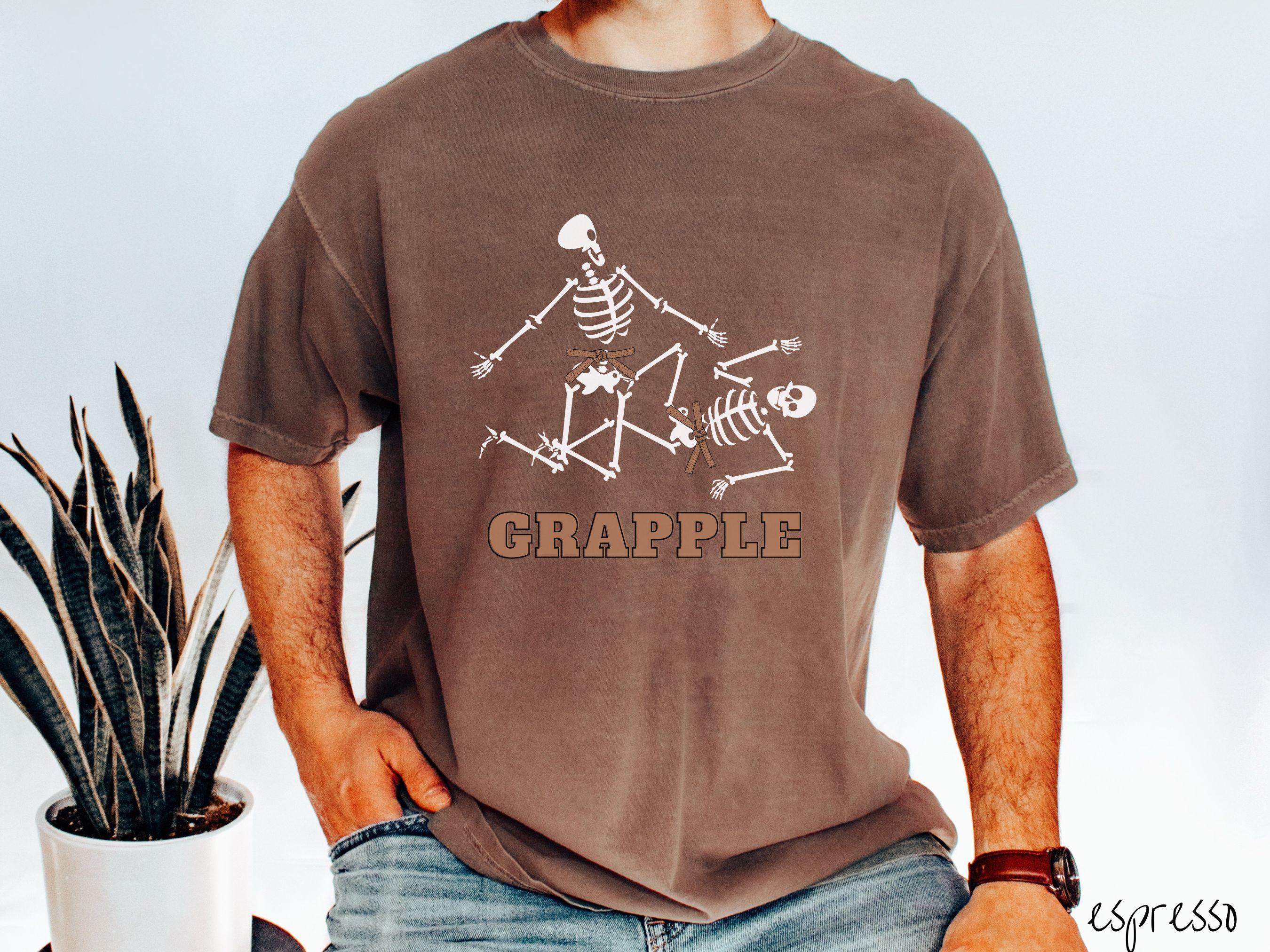 Brown Belt Skeleton Brazilian Jiu Jitsu Shirt, Gift for BJJ and MMA Lovers!